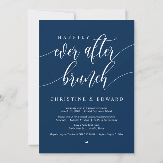 ハッピーエバーアフタープラン(Happily Ever After Elopement Brunch 招待状 (正面)