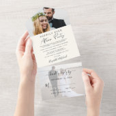 ハッピーエバーアフター2 フォト ウェディング レセプション オールインワン招待状 (貼ってはがせる)