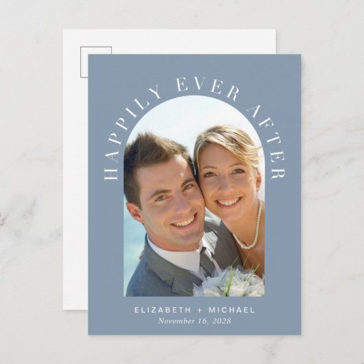 ハッピーエバーアフター アーチ写真 ウェディング レセプション 案内ポストカード (正面/裏面)