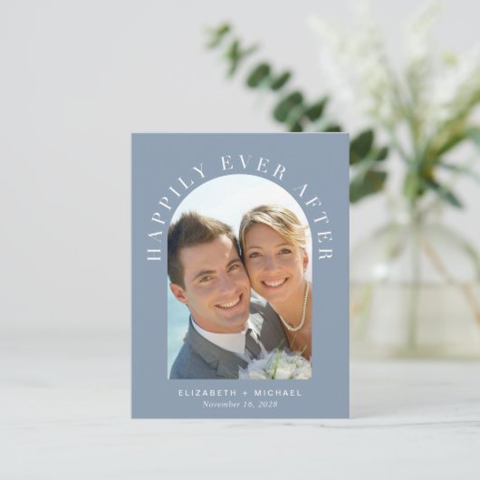 ハッピーエバーアフター アーチ写真 ウェディング レセプション 案内ポストカード (スタンド正面)