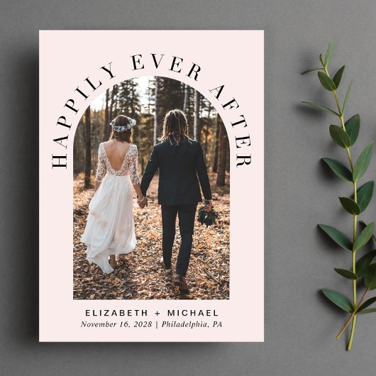 ハッピーエバーアフター アーチ写真 ウェディング レセプション 案内状