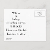 ハッピーエバーアフター ウェディングまたはアニバーサリー 案内ポストカード (裏面)