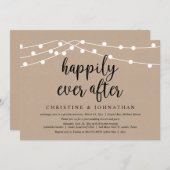 ハッピーエバーアフター、ウェディングエロープメントパーティ 招待状 (正面/裏面)