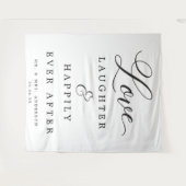 ハッピーエバーアフター ウェディングバックドロップバナー タペストリー (正面(横))