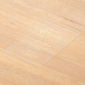 ハッピーエバーアフター ウェディングパーティ アクリル招待状 (レイダウン)