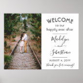 ハッピーエバーアフター ウェディング ウェルカム スクリプト 1 フォト ポスター (正面)