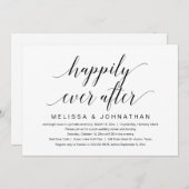ハッピーエバーアフター ウェディング エルオープメント パーティー 招待状 (正面/裏面)