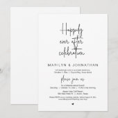 ハッピーエバーアフター ウェディング エロープメント セレブレーション 招待状 (正面/裏面)