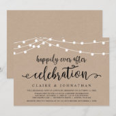 ハッピーエバーアフター ウェディング エロープメント セレブレーション 招待状 (正面/裏面)