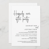 ハッピーエバーアフター ウェディング エロープメント パーティー 招待状 (正面/裏面)