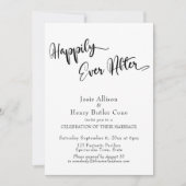 ハッピーエバーアフター ウェディング レセプション ゴールド コンフェッティ 招待状 (正面)