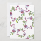 ハッピーエバーアフター・ウォーターカラー・ワイルドフラワー・レセプション 招待状 (裏面)