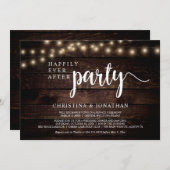 ハッピーエバーアフター　エロープメントパーティー　ストリングライト 招待状 (正面/裏面)