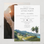 ハッピーエバーアフター カリブ海 フォト ウェディング 招待状 (正面/裏面)