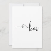 ハッピーエバーアフター タイポグラフィー, 受付のみ 招待状 (裏面)