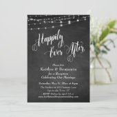 ハッピーエバーアフター タイポグラフィ チョークボード ライト 招待状 (スタンド正面)
