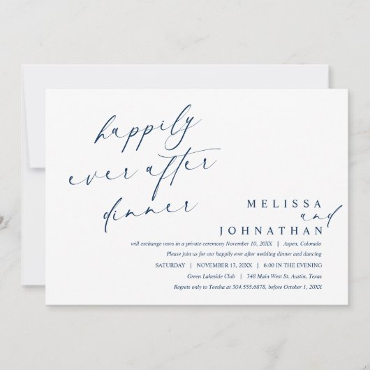 ハッピーエバーアフター・ディナー＆ダンス 招待状 (正面)