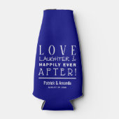 ハッピーエバーアフター ネイビーブルー ウェディング ボトルクーラー (正面)