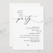 ハッピーエバーアフター パーティーの前、リハーサル ディナー 招待状 (正面/裏面)