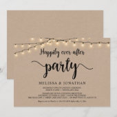 ハッピーエバーアフター パーティー  ストリングライトの秘密の結婚式 招待状 (正面/裏面)