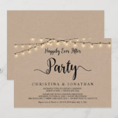 ハッピーエバーアフター パーティー ストリング ライト エロープメント 招待状 (正面/裏面)