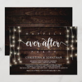 ハッピーエバーアフター パーティー ストリング ライト エロープメント 招待状 (正面/裏面)