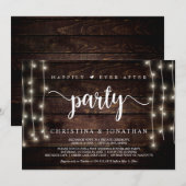 ハッピーエバーアフター パーティー, ストリング ライト, 秘密の結婚式 招待状 (正面/裏面)