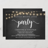 ハッピーエバーアフター パーティー, ストリング ライト, 秘密の結婚式 招待状 (正面/裏面)