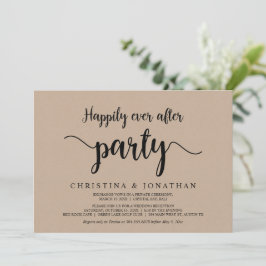 ハッピーエバーアフター パーティー, ブラウン クラフト 秘密の結婚式 招待状