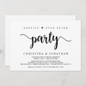 ハッピーエバーアフター パーティー モダン ラスティック, 挙式のみの結婚式,   招待状 (正面/裏面)
