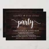 ハッピーエバーアフター パーティー, ラスティック ウッド, 挙式のみ 招待状 (正面/裏面)