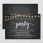 ハッピーエバーアフター パーティー、ラスティック テーマ、挙式のみの結婚式 招待状 (正面/裏面)