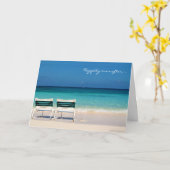 ハッピーエバーアフター – ビーチテーマ カード (黄色い花)