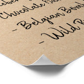 ハッピーエバーアフター ビールメニュー ウェディング ブライダルシャワー ポスター (角)