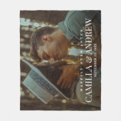 ハッピーエバーアフター フォト ウェディング フリースブランケット (正面)