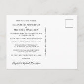 ハッピーエバーアフター フォト ウェディング レセプション 案内ポストカード (裏面)