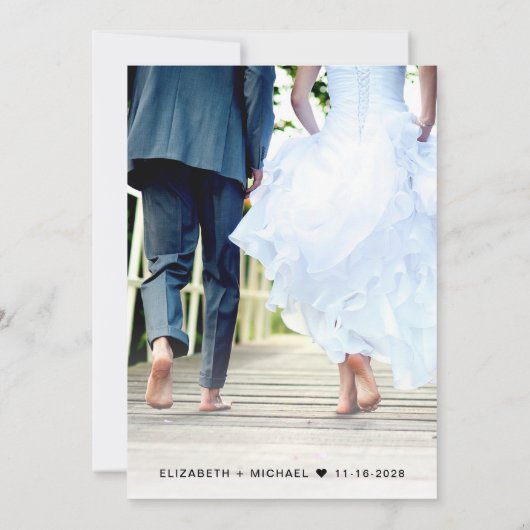 ハッピーエバーアフター フォト ウェディング レセプション 案内状 (裏面)