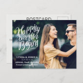 ハッピーエバーアフター フォト セーブ・ザ・デート ポストカード (正面/裏面)