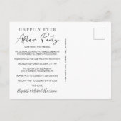 ハッピーエバーアフター フォト レセプション インビテーションポストカード (裏面)