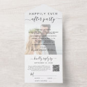ハッピーエバーアフター フォト QRコード ウェディング レセプション オールインワン招待状 (内側)