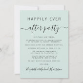 ハッピーエバーアフター ミント ウェディング レセプション 招待状 (正面)