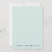 ハッピーエバーアフター ミント ウェディング レセプション 招待状 (裏面)