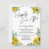 ハッピーエバーアフター ユーカリ ヒマワリ パーティー 招待状 (正面)