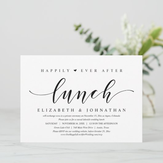 ハッピーエバーアフター・ランチ, 結婚式の秘密結婚 招待状 (スタンド正面)