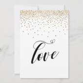 ハッピーエバーアフター　レセプションのみ　ゴールドの飾り紙 招待状 (裏面)