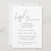 ハッピーエバーアフター レセプション パーティー 結婚写真 招待状 (正面)