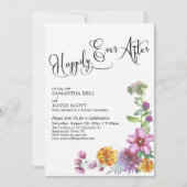 ハッピーエバーアフター 水彩花 結婚式場案内 招待状 (正面)