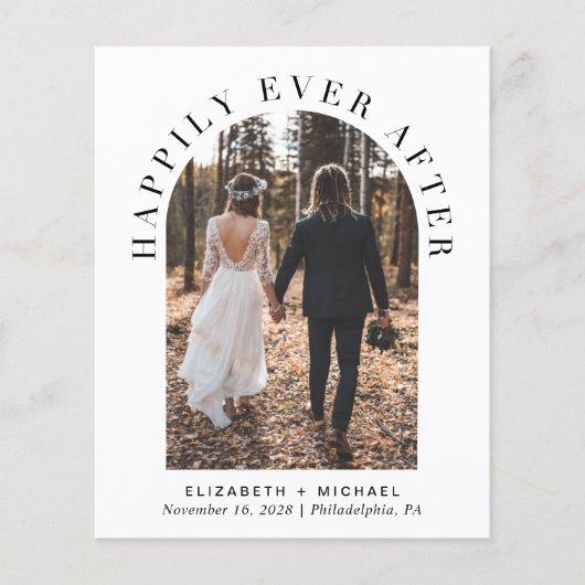 ハッピーエバーアーチフォト披露宴招待状 (正面)