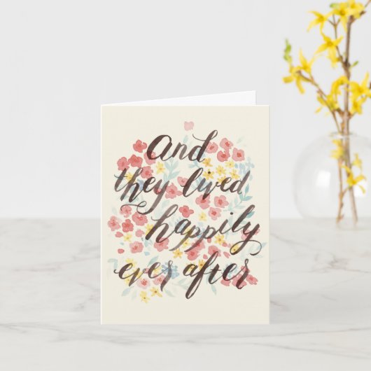 ハッピーエバーウィディングおめでとうカード カード (黄色い花)