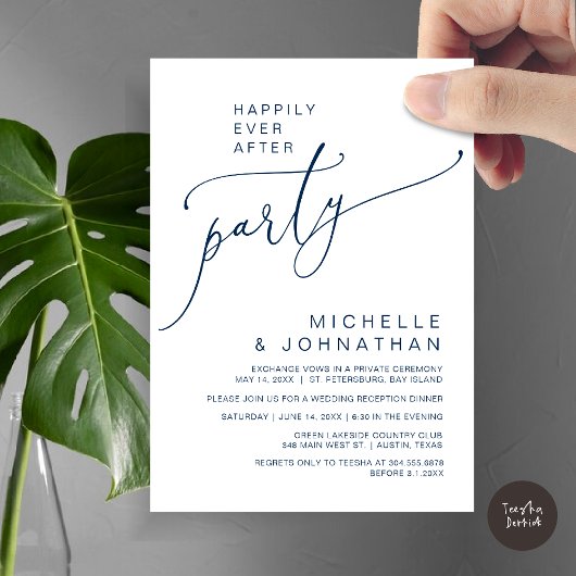 ハッピーエバーディナーと披露宴後の踊り 招待状